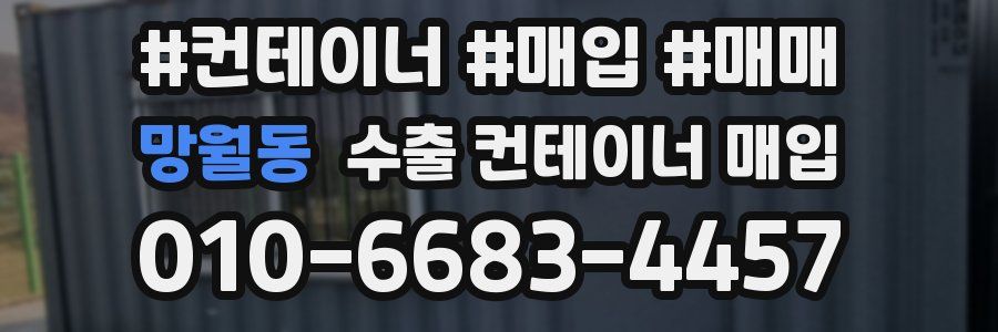 망월동 수출 컨테이너 매입