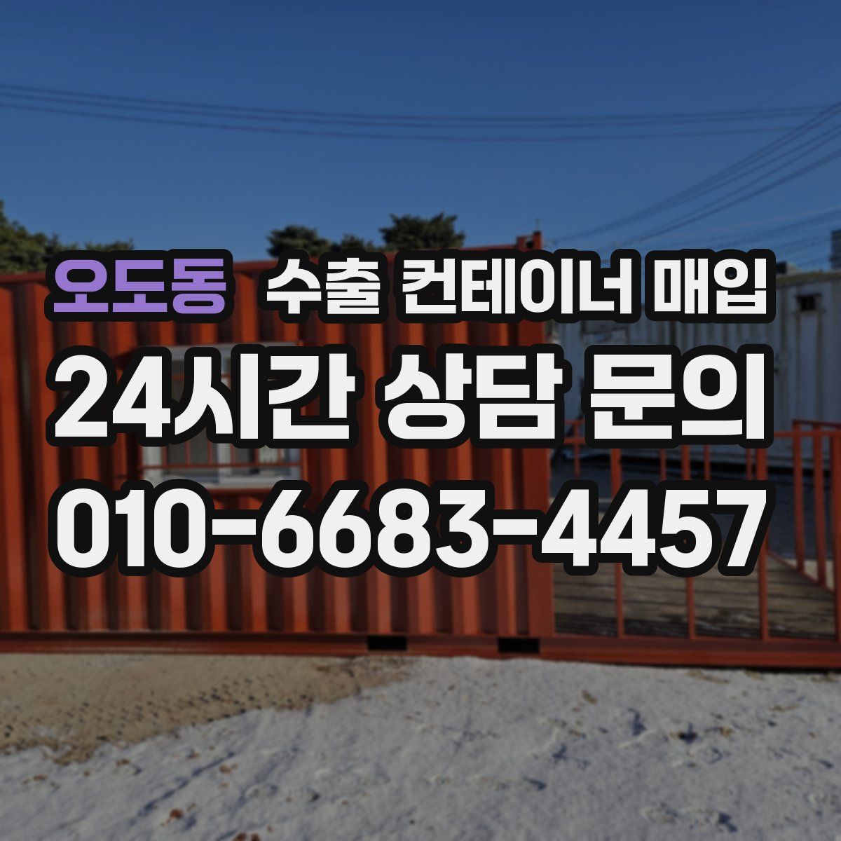 오도동 수출 컨테이너 매입