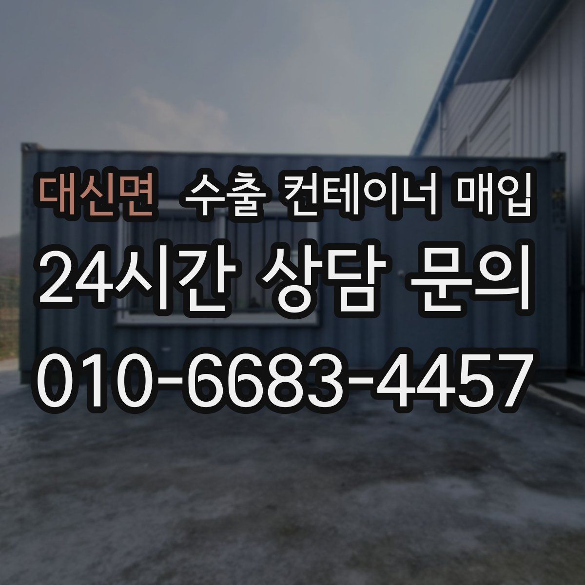 대신면 수출 컨테이너 매입