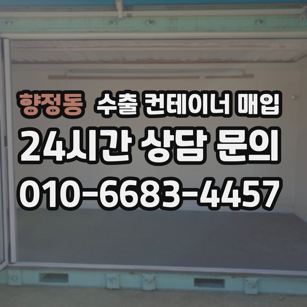 향정동 수출 컨테이너 매입