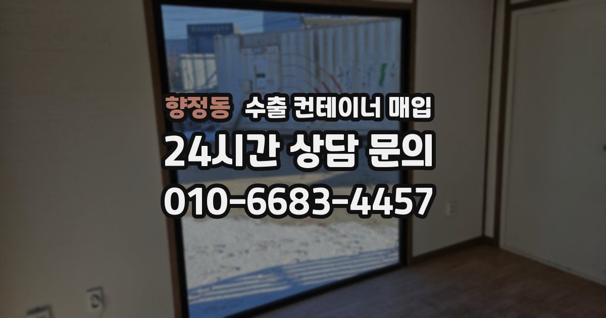 향정동 수출 컨테이너 매입