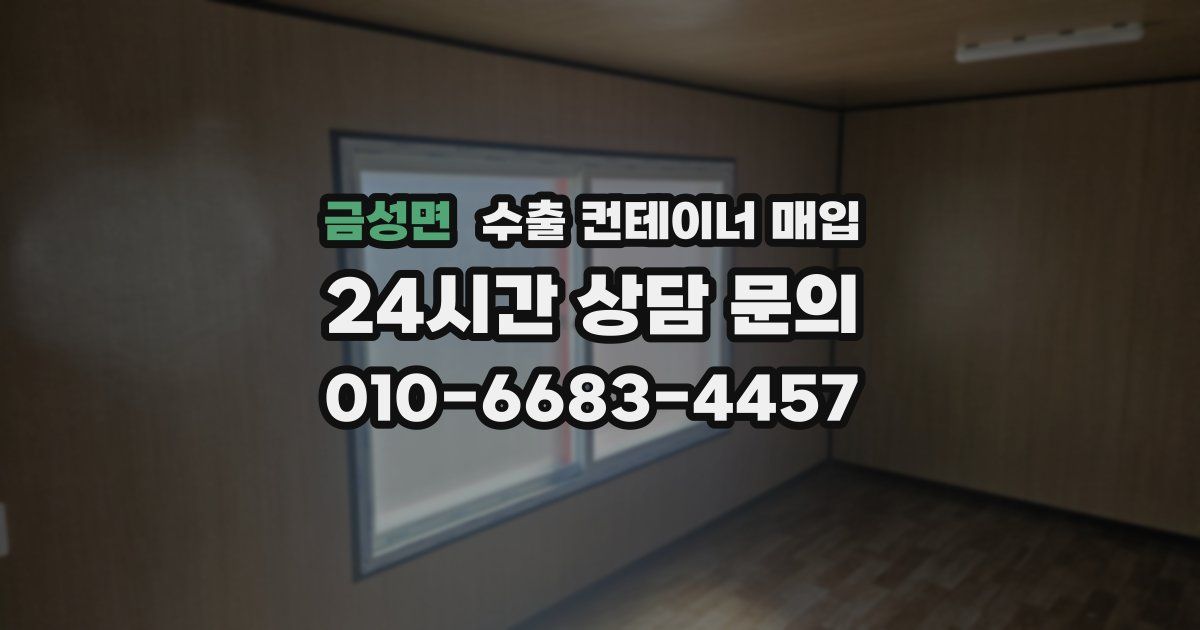 금성면 수출 컨테이너 매입