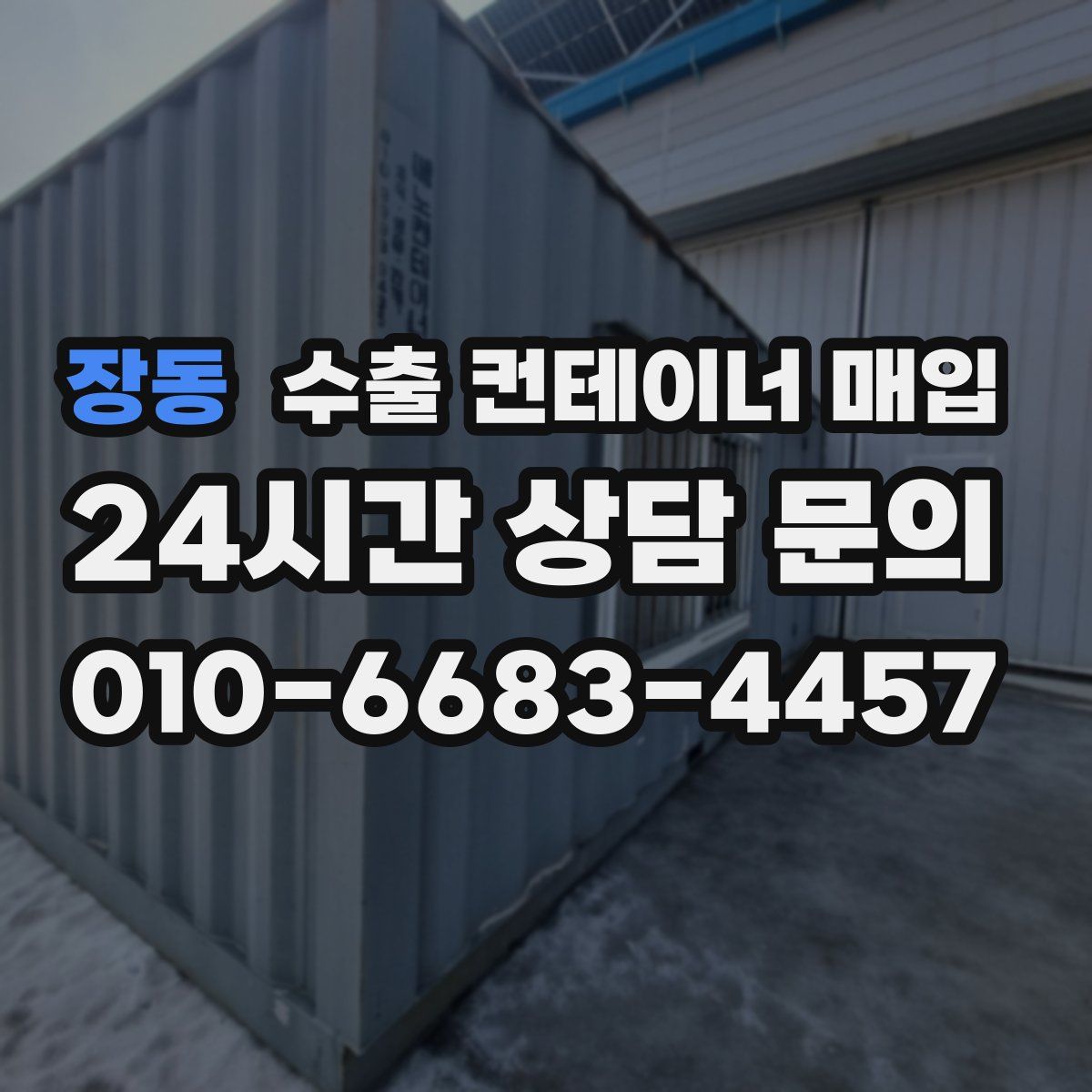 장동 수출 컨테이너 매입