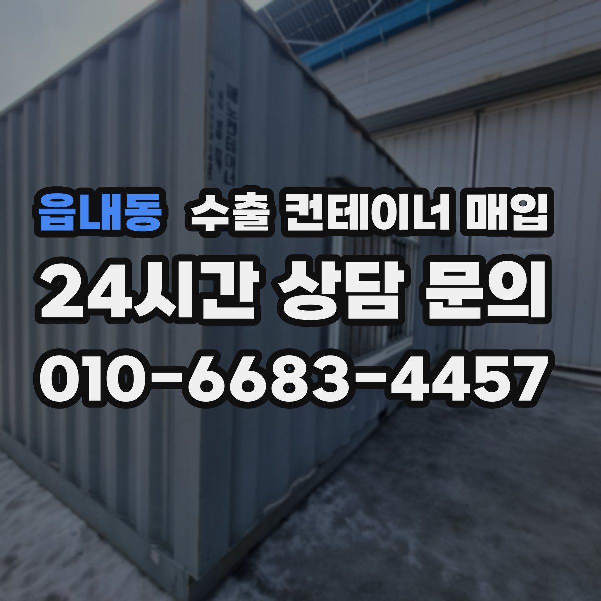 읍내동 수출 컨테이너 매입