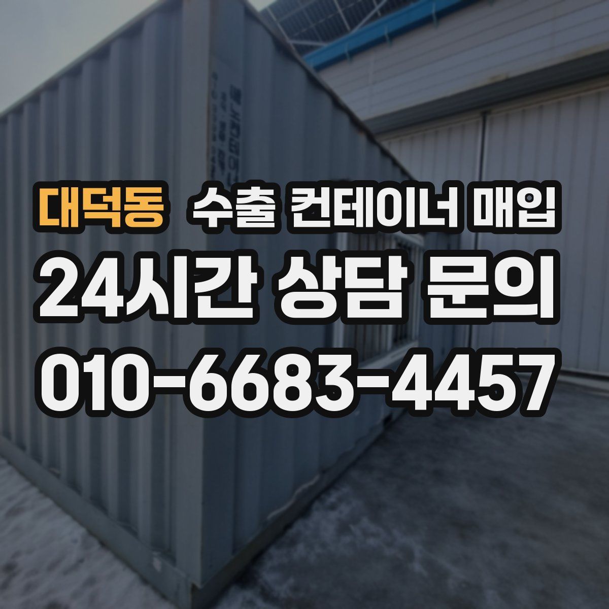 대덕동 수출 컨테이너 매입