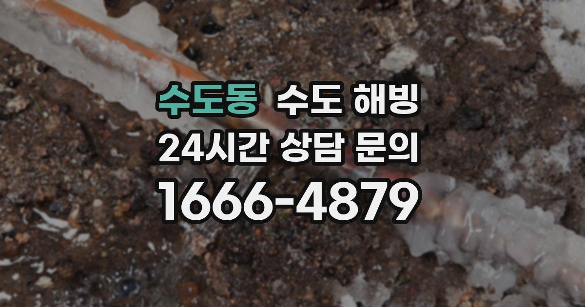 수도동 수도 해빙 중 누수를 빨리 발견하는 방법