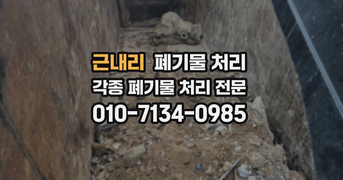 근내리 폐기물 수거