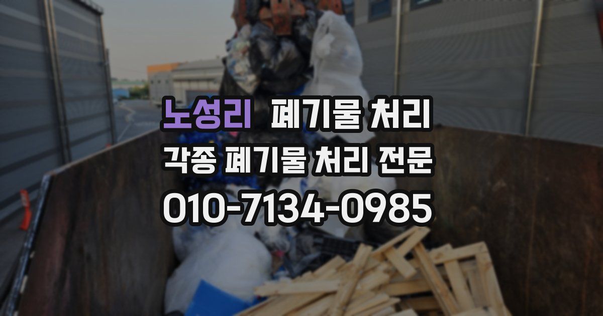 노성리 폐기물 수거