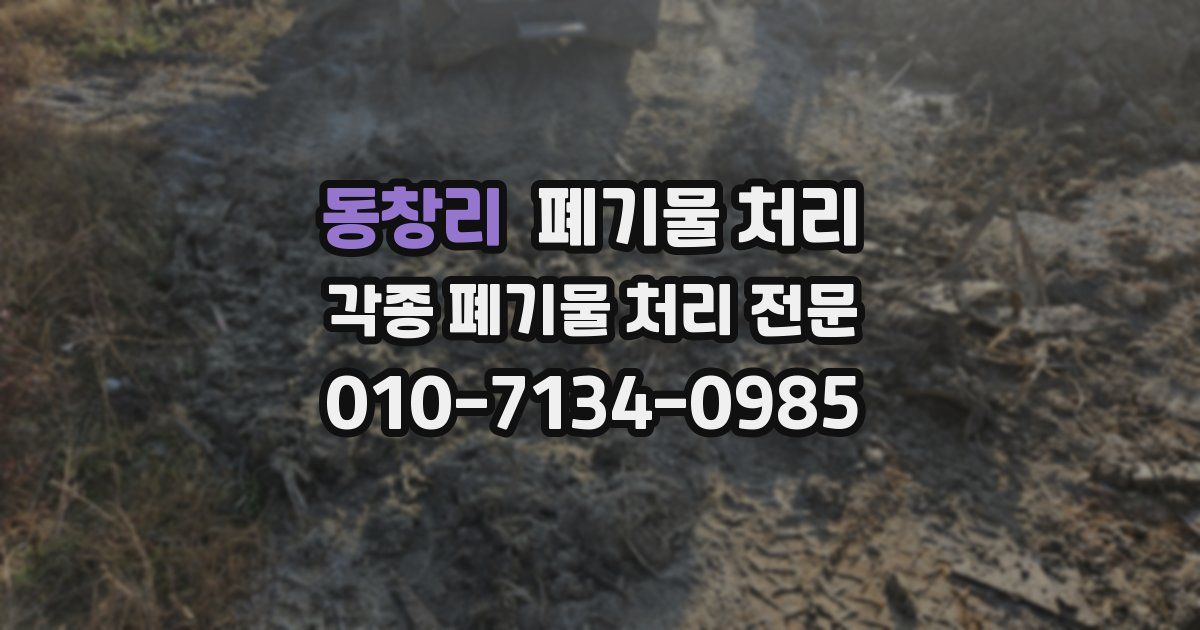 동창리 폐기물 수거