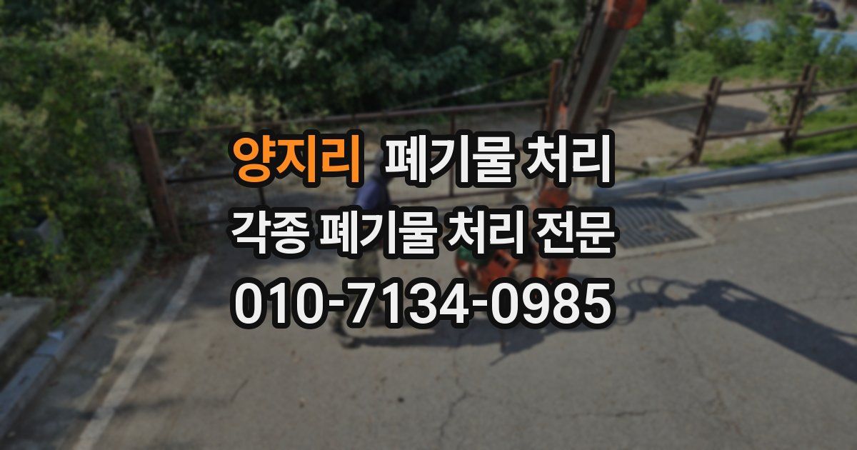 양지리 폐기물 수거