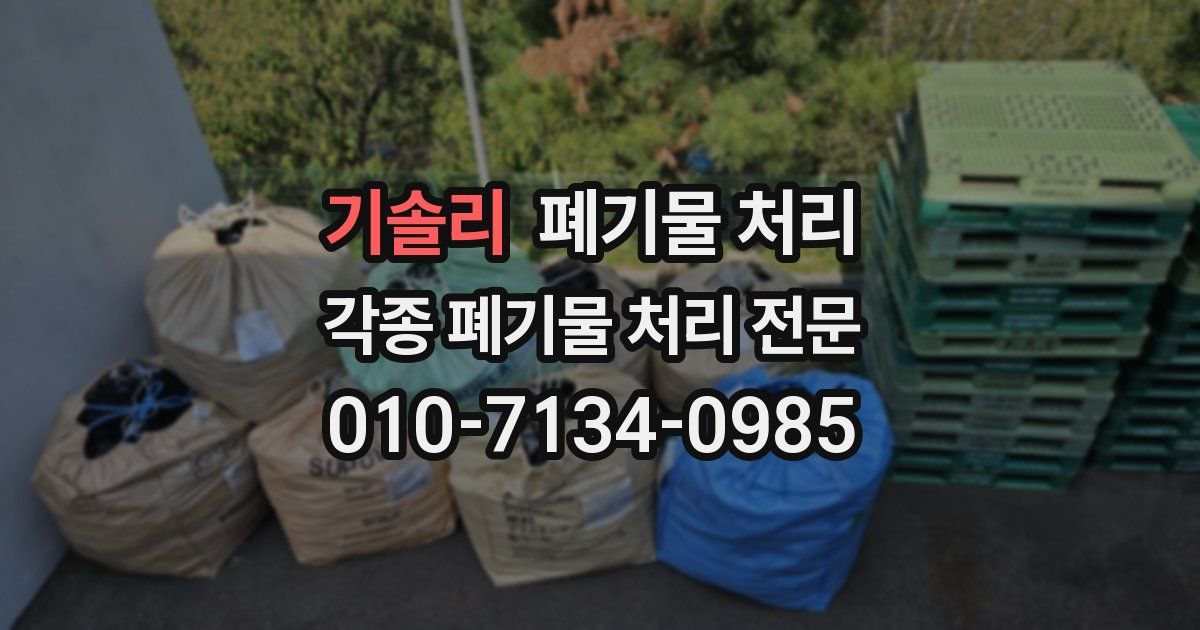 기솔리 폐기물 수거