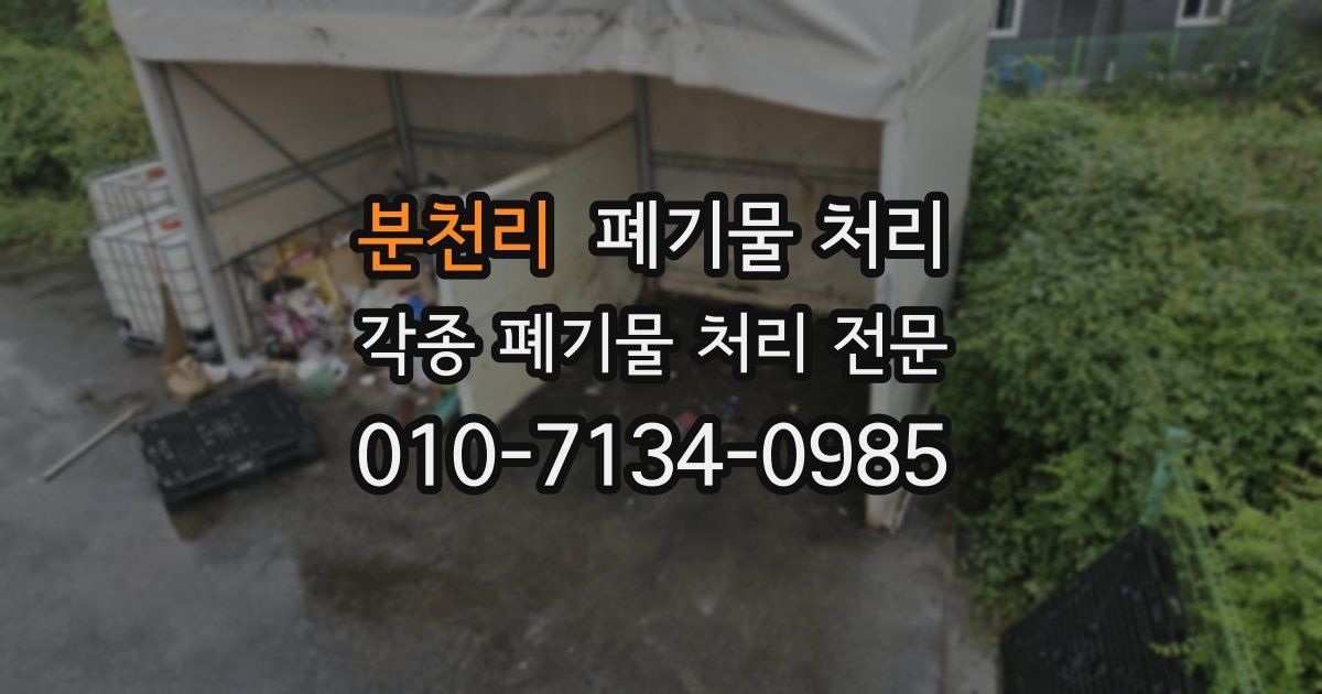 분천리 폐기물 수거