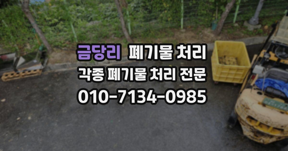 금당리 폐기물 수거