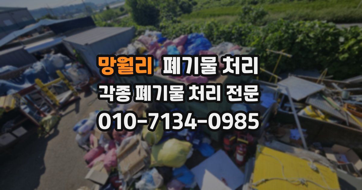 망월리 폐기물 수거