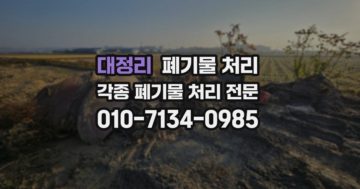 대정리 폐기물 수거
