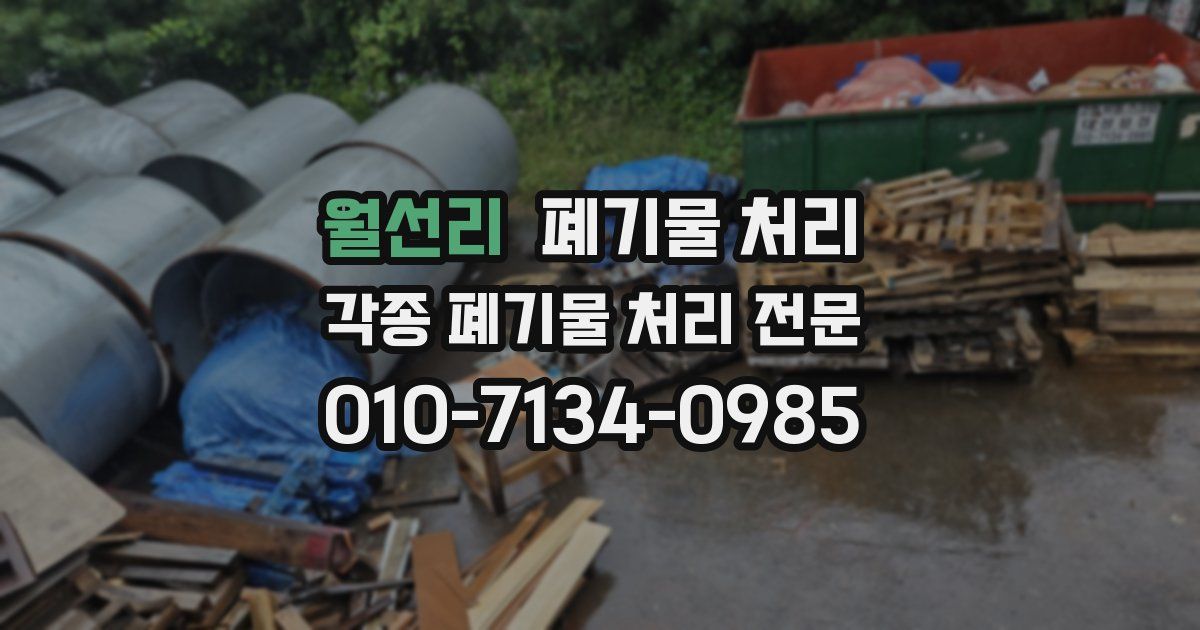 월선리 폐기물 수거