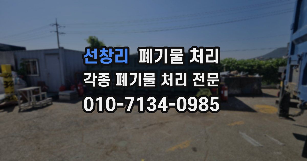 선창리 폐기물 수거