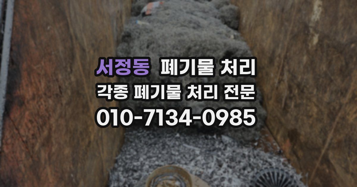 서정동 폐기물 수거