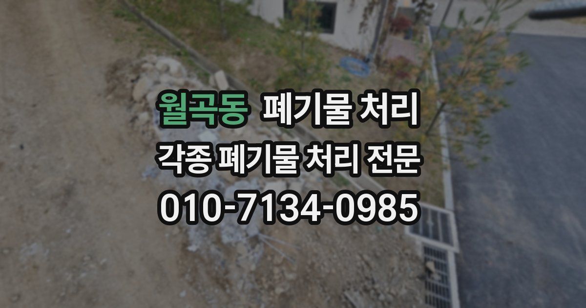 월곡동 폐기물 수거