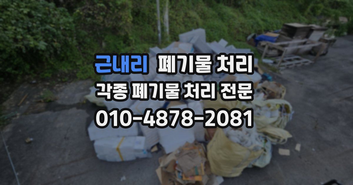 근내리 폐기물 수거