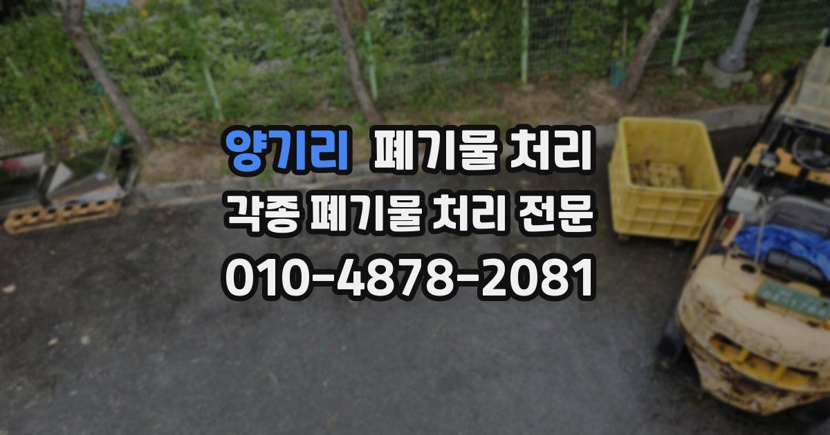 양기리 폐기물 수거