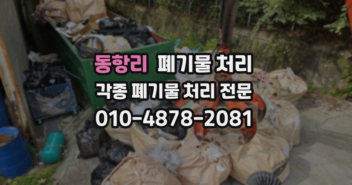 동항리 폐기물 수거