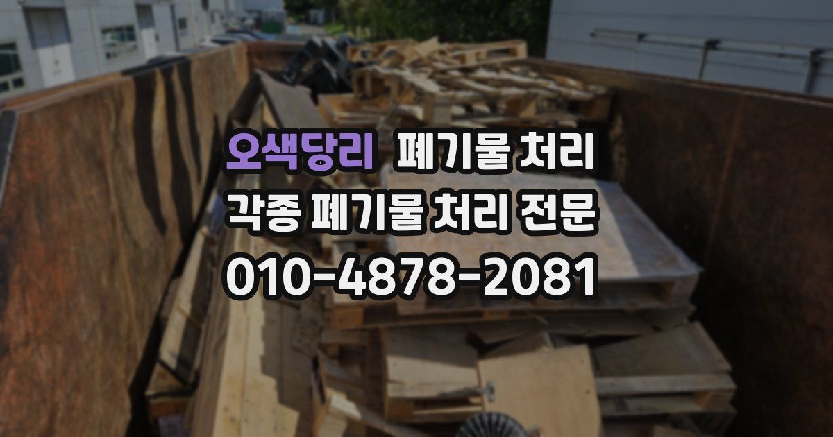 오색당리 폐기물 수거