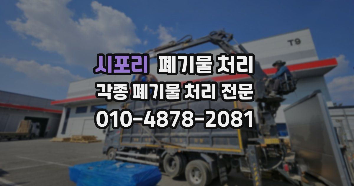 시포리 폐기물 수거