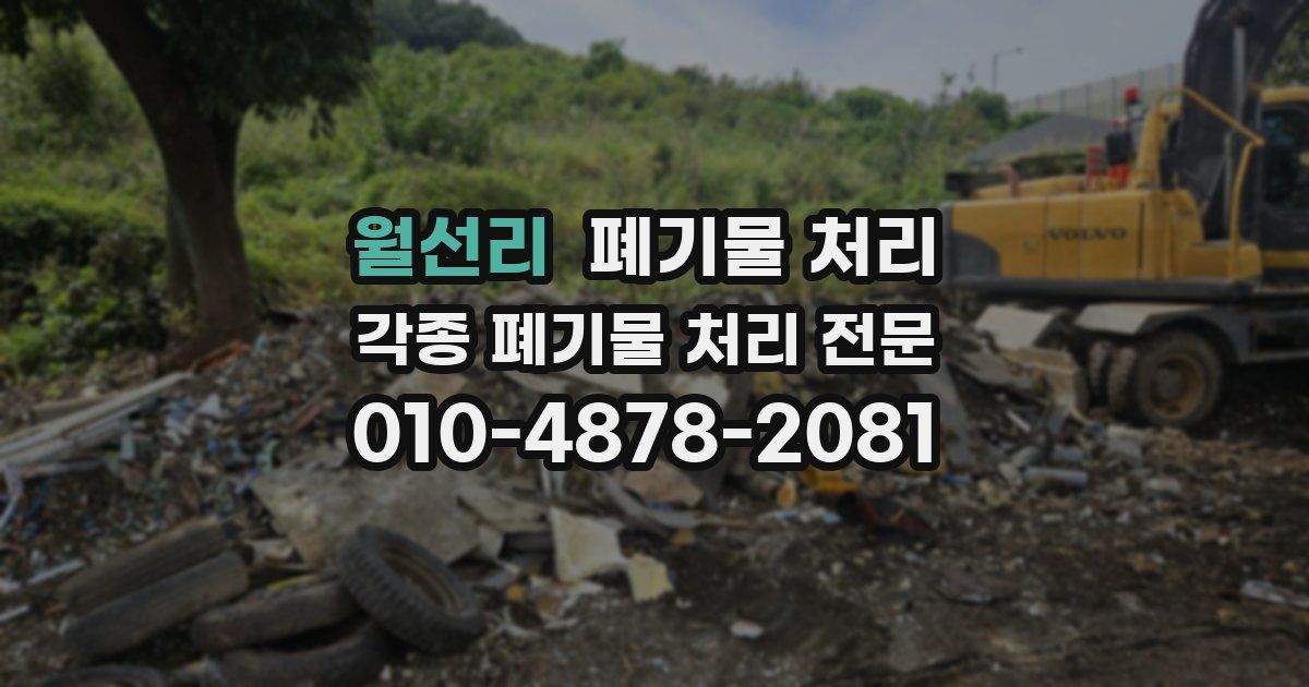 월선리 폐기물 수거