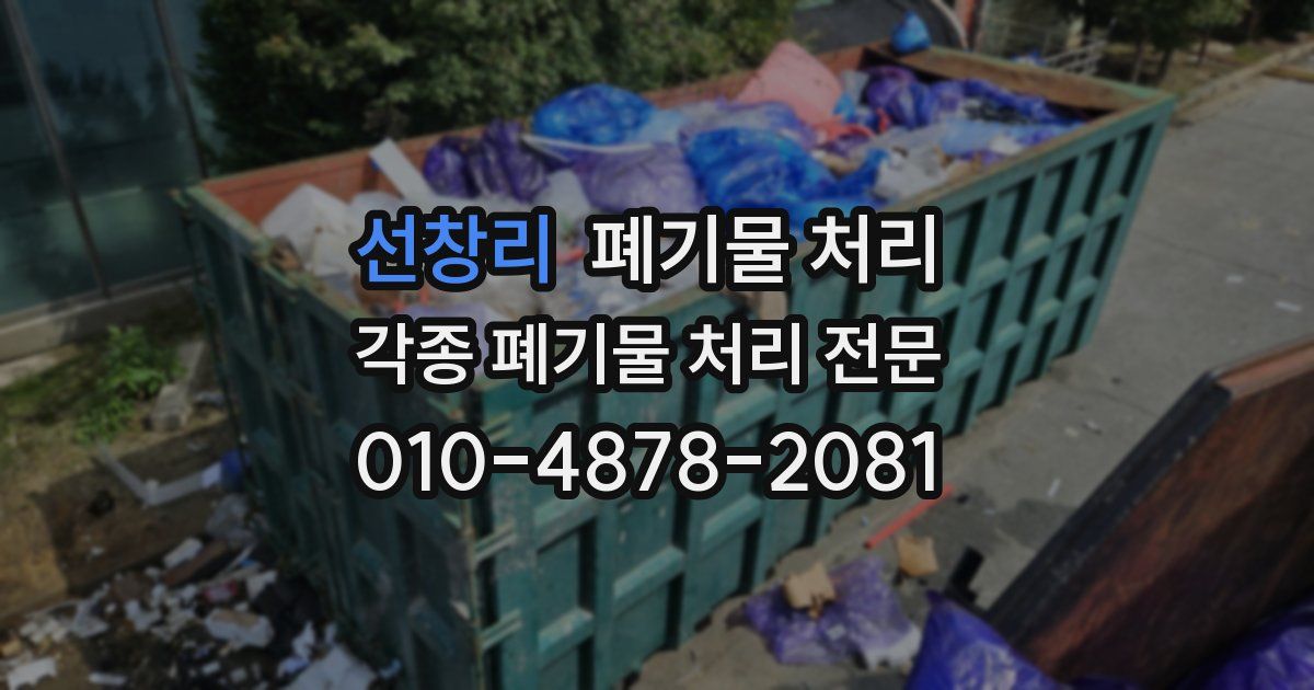 선창리 폐기물 수거