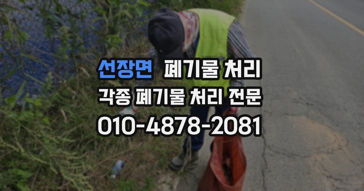 선장면 폐기물 수거