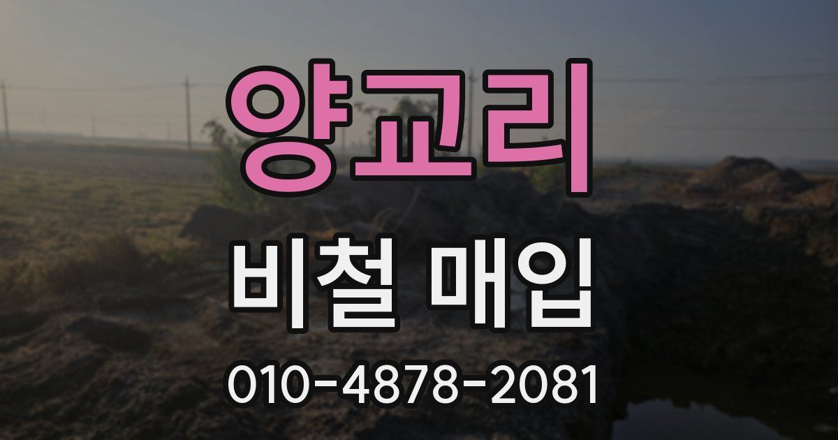 양교리 비철 매입