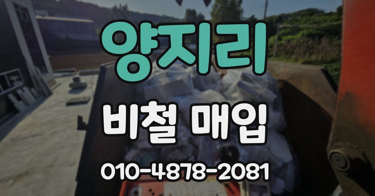 양지리 비철 매입