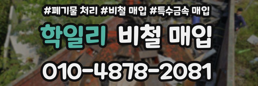 학일리 비철 매입
