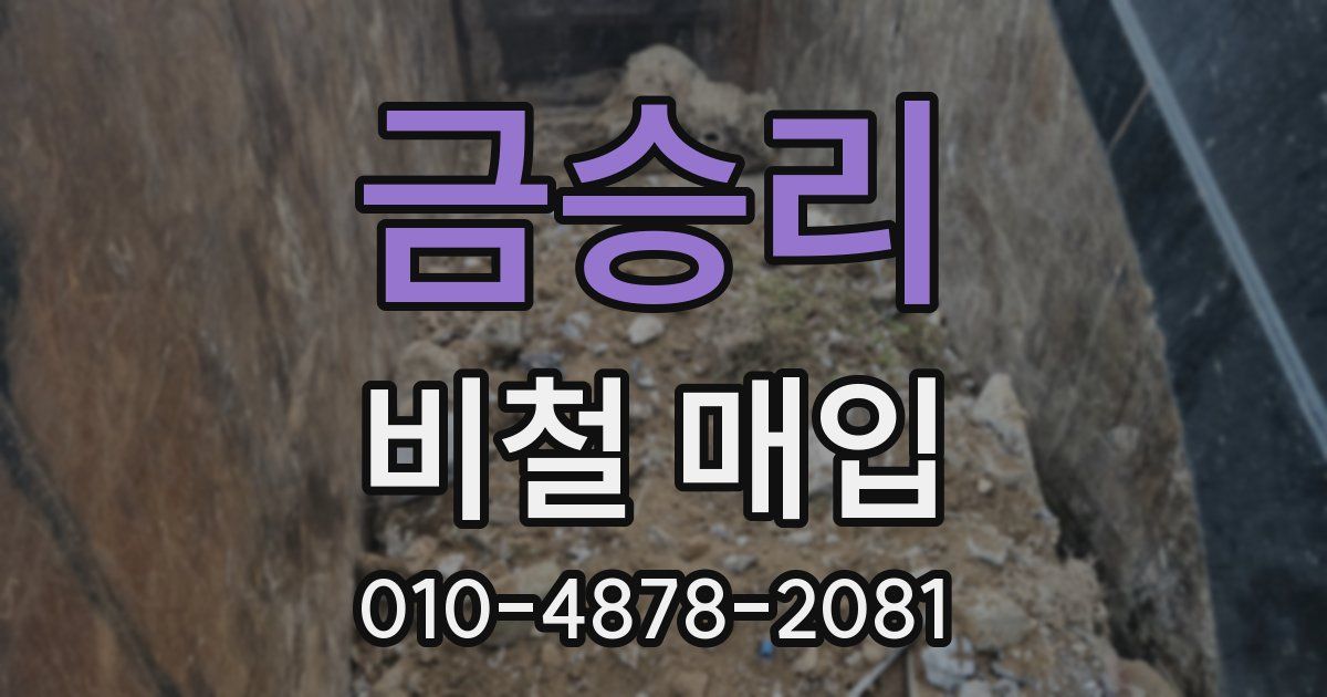 금승리 비철 매입