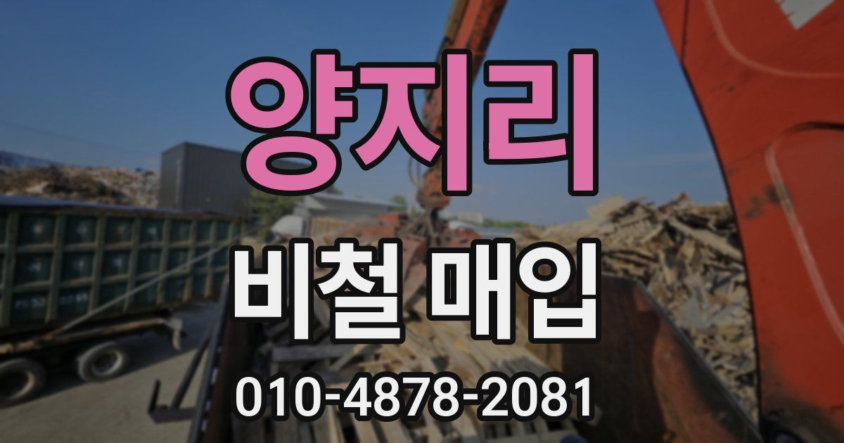 양지리 비철 매입