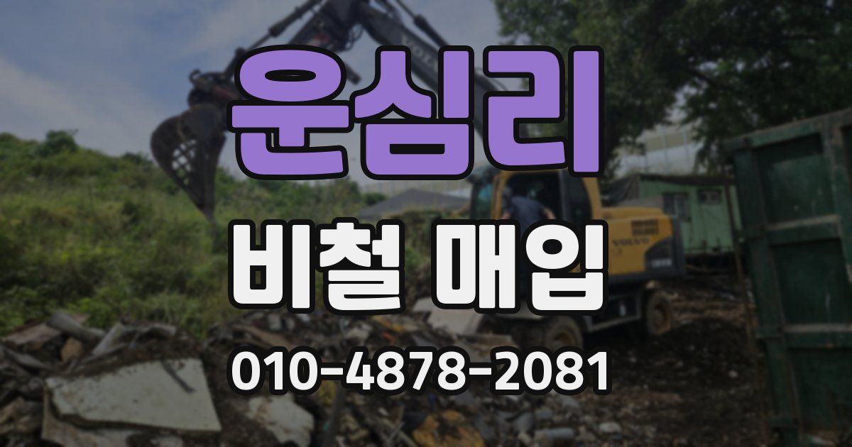 운심리 비철 매입