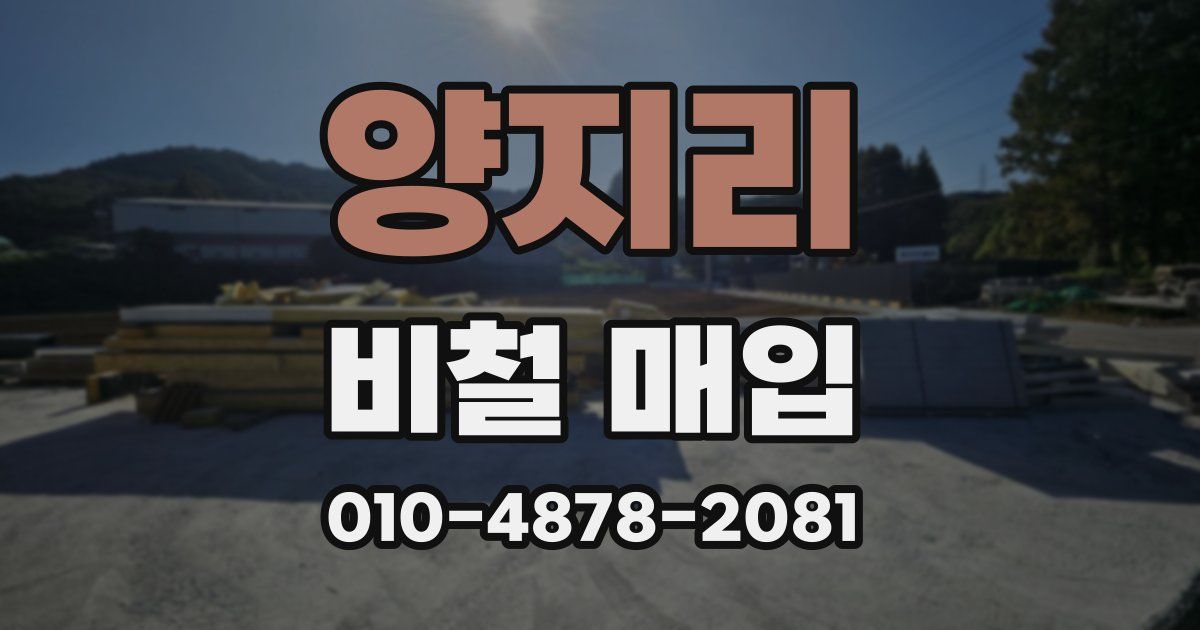 양지리 비철 매입