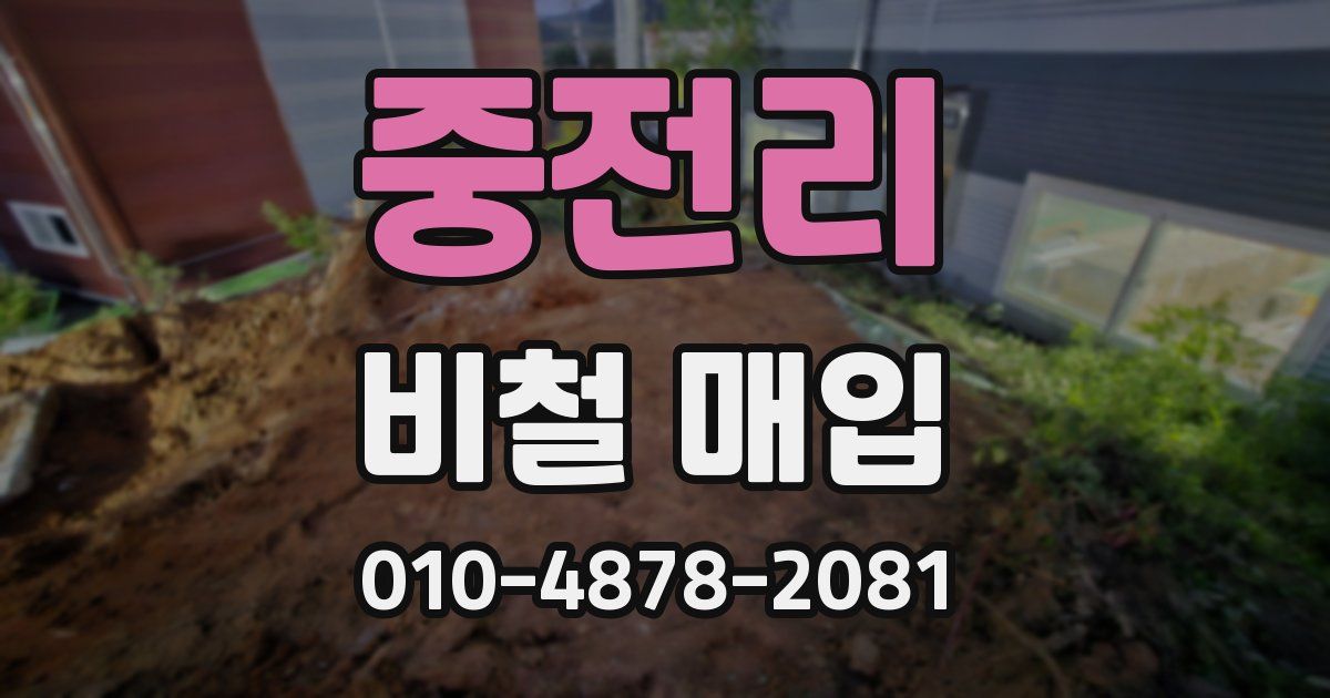 중전리 비철 매입