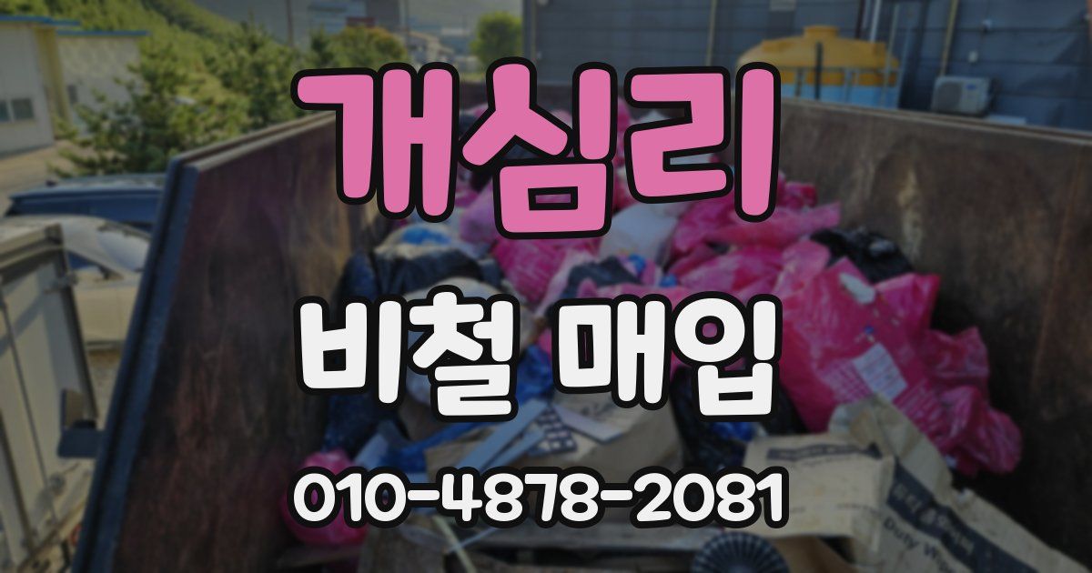 개심리 비철 매입