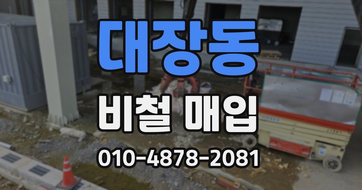 대장동 비철 매입