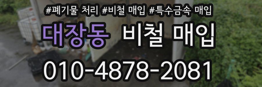 대장동 비철 매입