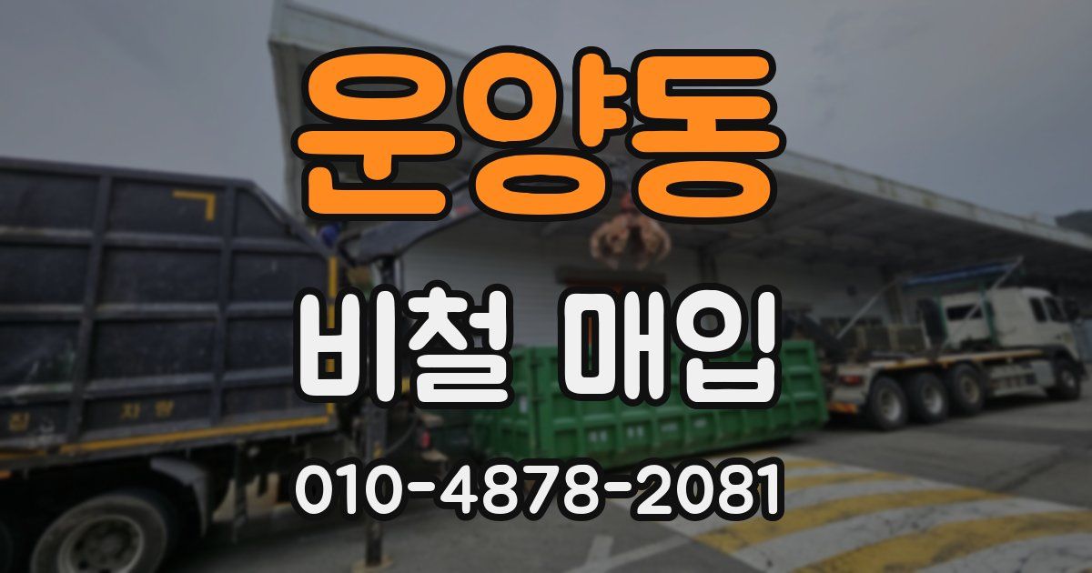 운양동 비철 매입