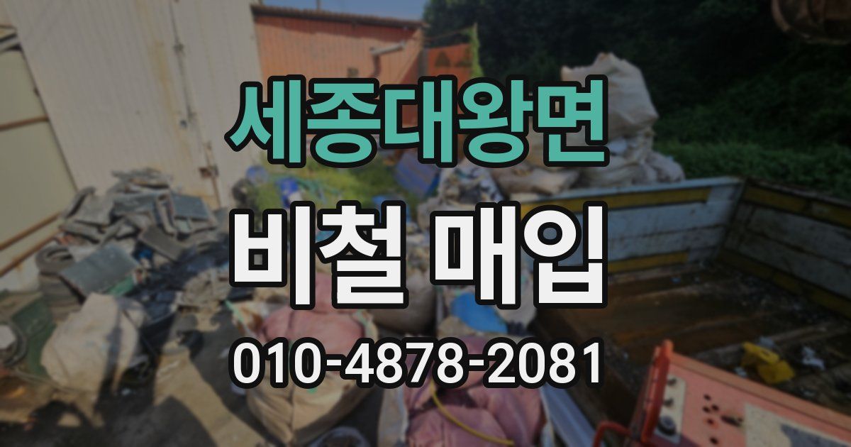 세종대왕면 비철 매입