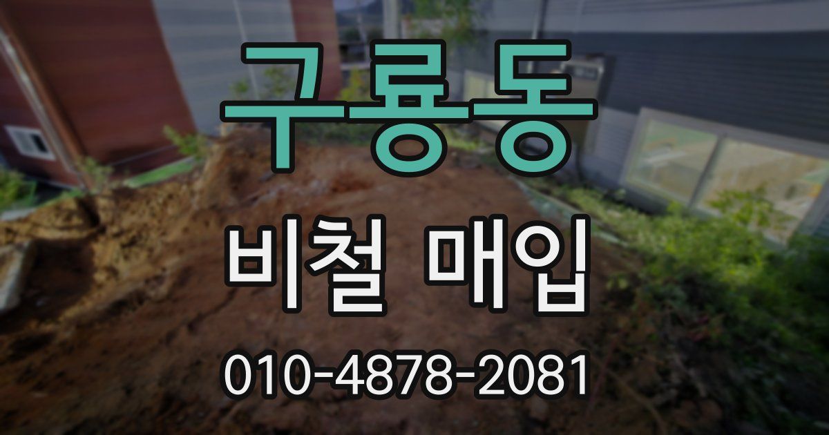 구룡동 비철 매입