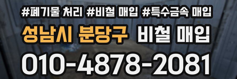 성남시 분당구 비철 매입