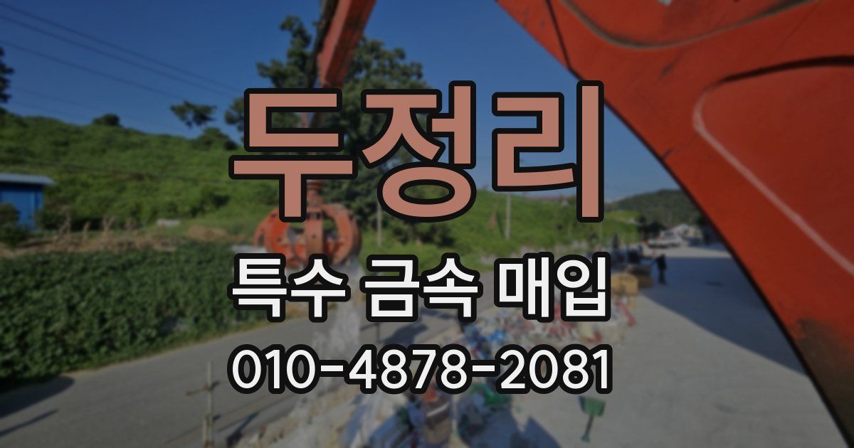 두정리 특수 금속 매입