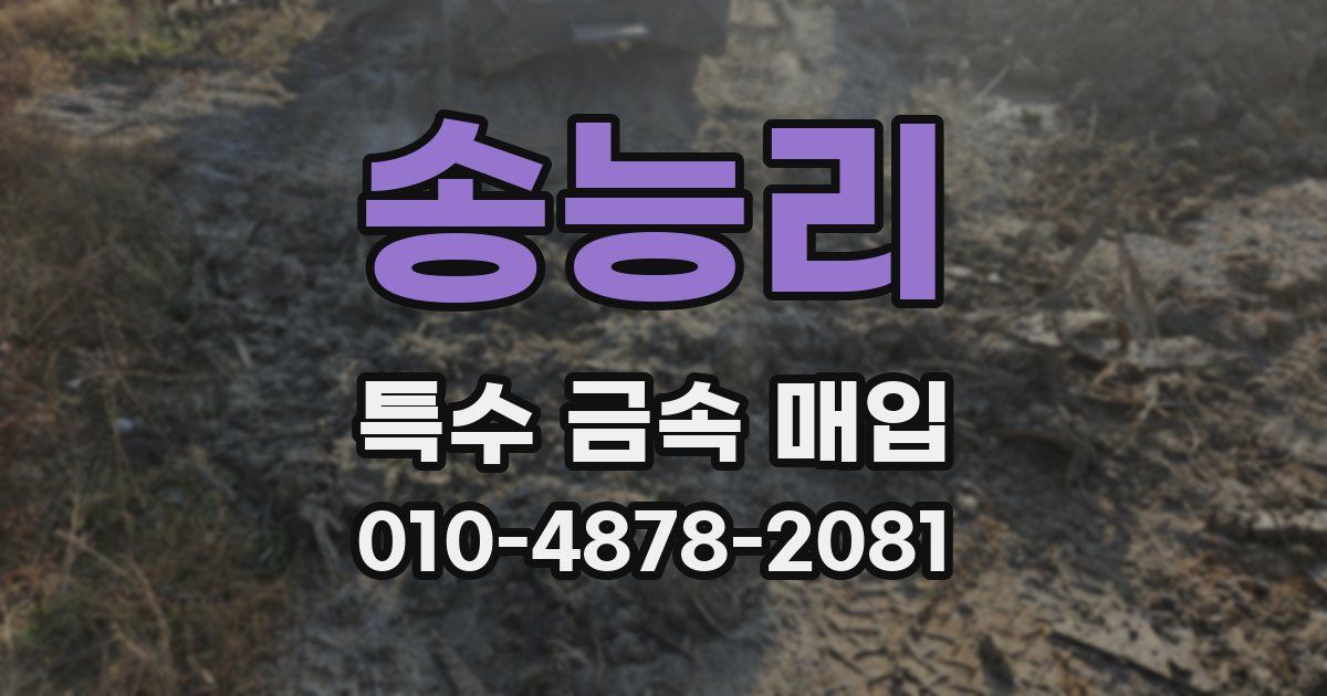 송능리 특수 금속 매입