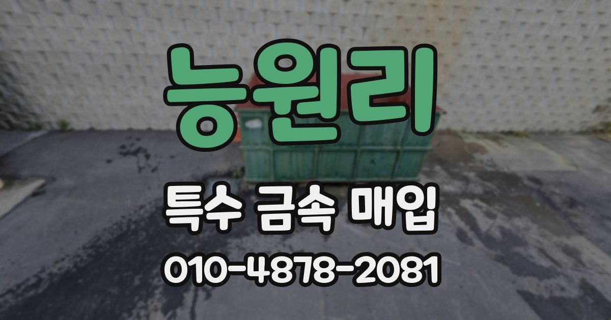 능원리 특수 금속 매입
