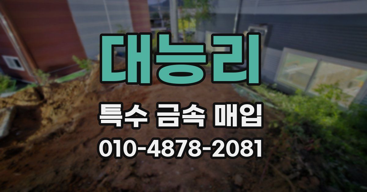 대능리 특수 금속 매입